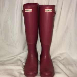 Pink Size 8 Hunter Rain Boots